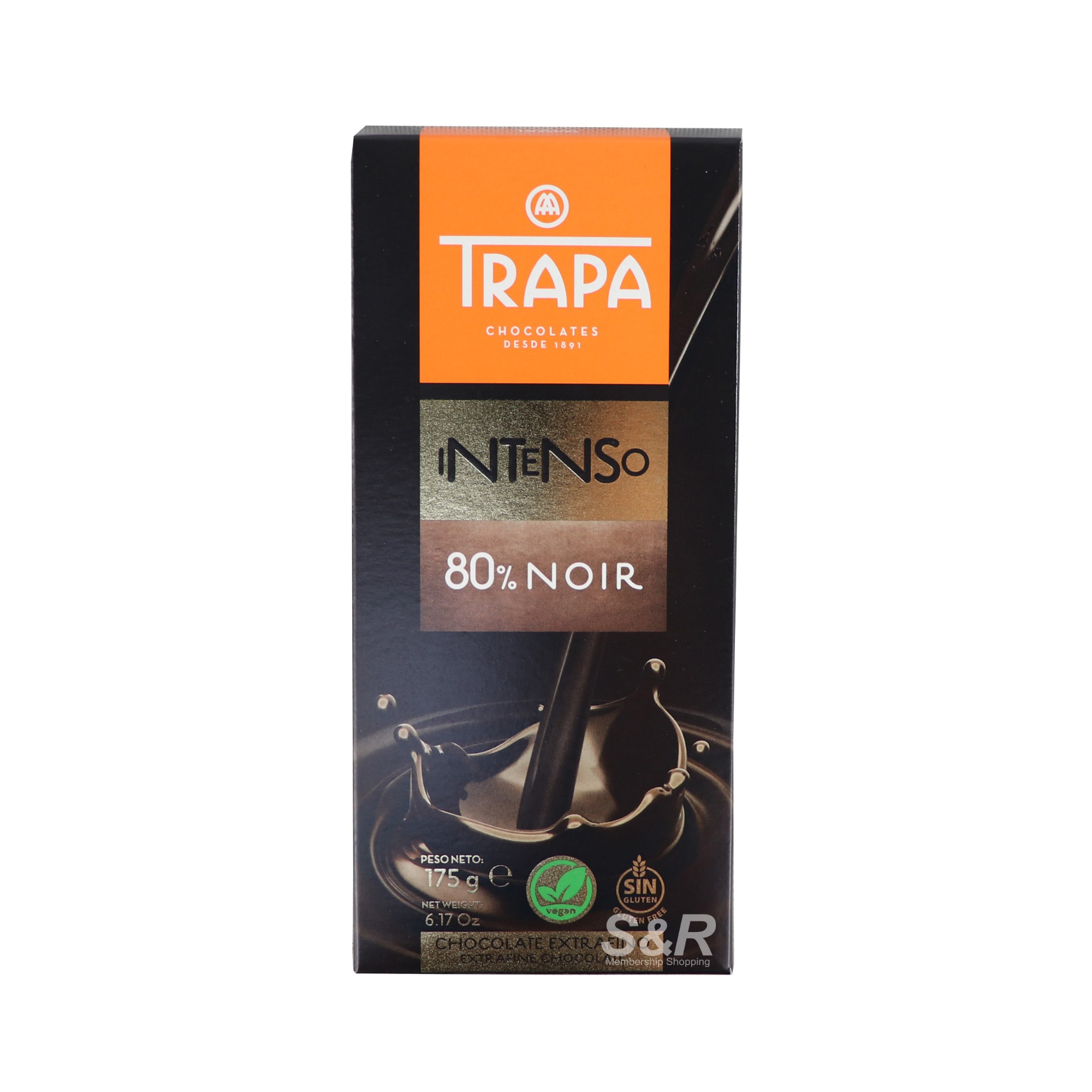 Trapa Intenso 80% Noir Dark Chocolate Bar 175g Trapa Intenso 80% Noir Dark Chocolate Bar 175g